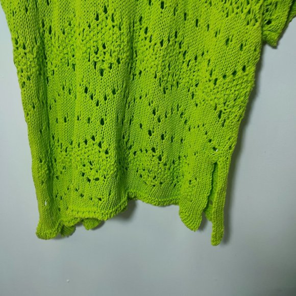 Zara | Sweaters | Zara Green Oversized Lace Knitting Top | Poshmark